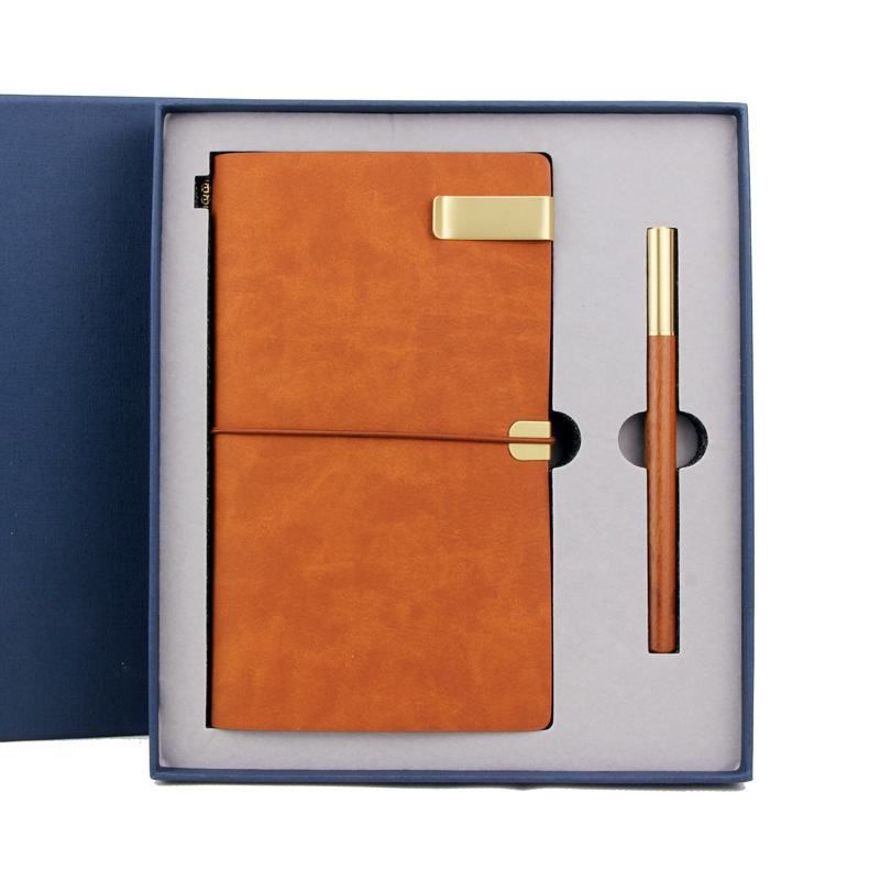 High Quality Business Giveaways Luxury Pen Hand Account Notebook Promotional Cooperate Gift Se