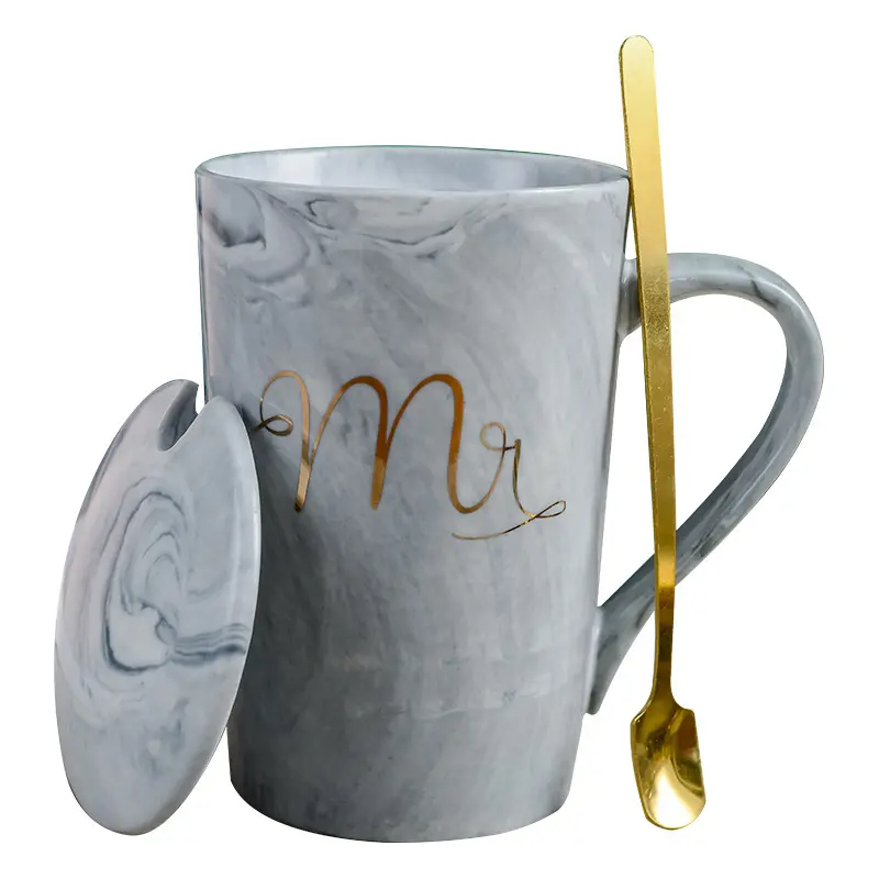 Mugs Ceramic Tea Cups Couple Coffee Gift Set For Couple Valentine'S Day Birthday Wedding Guests