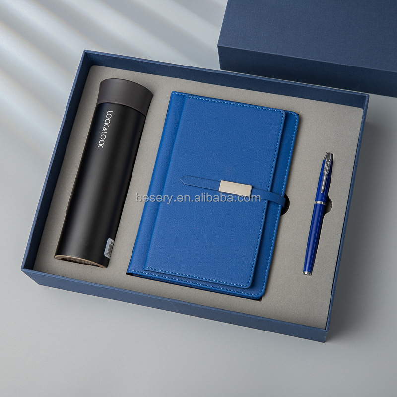 Personalized Business Notebook Pen Water Cup Luxury Gift Set Classic Combination