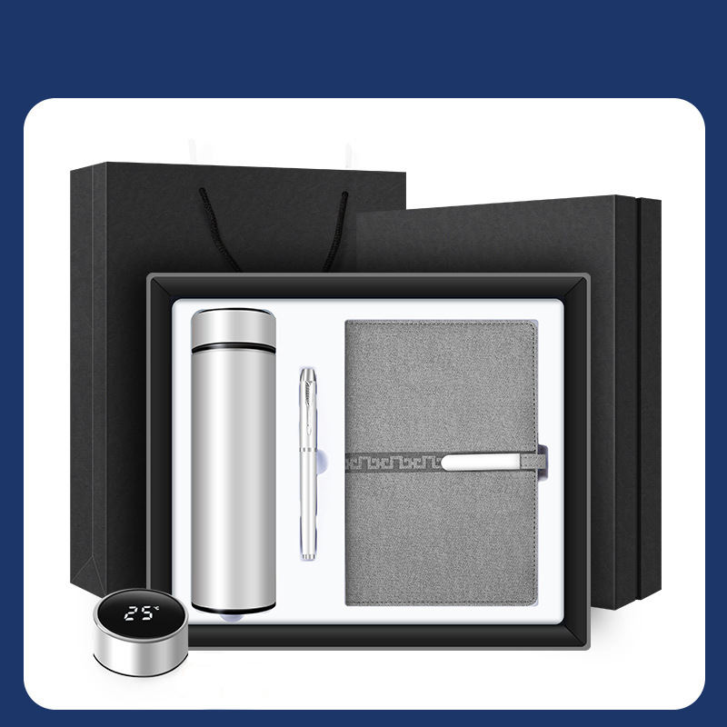 Factory low customization silver Cup Notebook Business gift items promotional office corporate set 