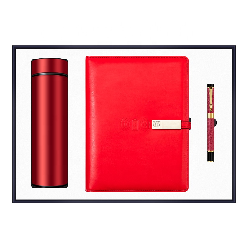 Custom logo corporate Gift items  Notebook Vacuum cup Pen Promotional Business Vip Client Set