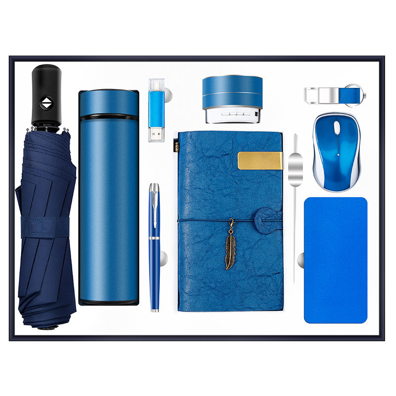 Custom Logo Corporate Gift Items Notebook Umbrella Vacuum Flask Speaker Promotion Business Sets